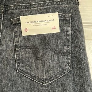 AG Size 25 Gray The Farrah Skinny Ankle Jeans